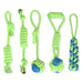 Pet Dog Cotton Rope Toy Tooth Grinding and Cleaning Bite Rope Set