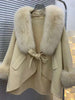 Women's Woolen Jacket Big Fur Collar High-End Luxury Fashionable Cloak Jacket