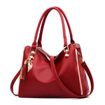 New Fashionable Simple Women's Bag Large Capacity PU Leather Handbag