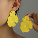 Exaggerated Yellow Earrings Fashion Daisy Flower Earrings Jewelry