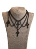 Gothic Cross Pendant Necklace Women’s Fashion Multi-Layer Jewelry