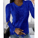 Women's Short Sleeve Lace Shirt Top For Elegant Summer Wear