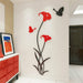 3D Acrylic Lily Crystal Wall Stickers for Elegant Home Decor in Living Room, Bedroom, or Entryway