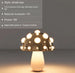 Dimmable Mushroom Desk Lamp – Decorative Bedside Light for Dorm or Bedroom