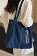 Medium Denim Tote Bag – Casual Women's Zipper Shoulder Bag
