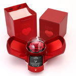 Rose Drawer Style Jewelry Box With Double Open Angel Wing Design