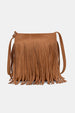 Suede Fringe Shoulder Bag – Bohemian-Inspired Casual Accessory