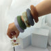 Vintage Acrylic Resin Square Bangle – Minimalist Bracelet for Women