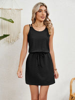 Women's Bohemian Style Cross-Back Hollow Swimsuit Cover-Up Dress for Beach and Poolside Looks