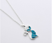 Blue Fire Opal Cat Pendant Necklace Stylish Jewelry Gift for Women & Girls