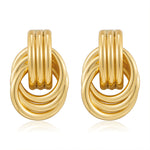 Knot Style Geometric Earrings Fashionable Women's Jewelry