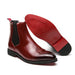 Men’s Pointed Toe Leather High-Top Boots with Red Soles – British Style