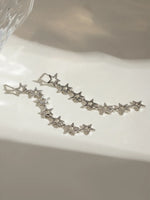 Stainless Steel Star Cutout Earrings For Women’s Modern Fashion Jewelry