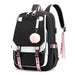 Large Capacity Cartoon Backpack with USB Charging Port for Students