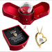 Rose Drawer Style Jewelry Box With Double Open Angel Wing Design