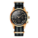 Men's Business Quartz Wristwatch – Golden Elegance for Professionals