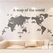 Acrylic 3D World Map Wall Stickers for Living Room and TV Background Decor