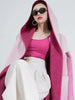 Fashion Women's Woolen Coat Hooded Two-Sided Gradient Mid-calf Overcoat