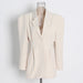 Temperament Fashion Full Sleeve Ladies Suit Coat Shoulder Pad Women's Slim Suit Jacket