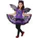 Toddler Kids Fancy Halloween Dress with Hair Hoop & Bat Wings Costume Set