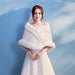 Bridal Fur Shawl and Warm Cloak for Wedding Dress and Cheongsam