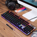 RGB Luminous Esports Mechanical Keyboard Wired 104-Key Blue Axis Design