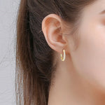 Women's 925 Sterling Silver Moissanite Hoop Earrings for Daily Wear