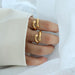 Titanium Steel Hug Bypass Ring for Women – Modern Open Adjustable Ring