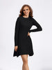 Long Sleeved High Waisted Short Knitted Dress Women's A-line Dresses