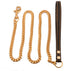 10mm Stainless Steel Leather Golden Medium Sized Dog Traction Chain