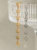 Stainless Steel Star Cutout Earrings For Women’s Modern Fashion Jewelry