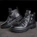 Men's Casual Zipper Martin Boots with Korean Streetwear Styling