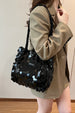 Sequin Braided Strap Shoulder Bag – Glamorous Casual Party Purse