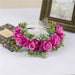 Handmade Velvet Flower Wreath Headband for Weddings and Vacations