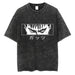 Men's Hip Hop Streetwear T-Shirt in Washed Black - Trendy Casual Tee for Street Style