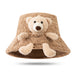 Winter Warm Bucket Hat 3D Stuffed Teddy Bear Wide Brim Plush Hat