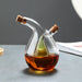 Dual-Layer Glass Kitchen Oil and Vinegar Bottle with Sealed Design
