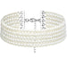 Multilayer Elegant White Pearl Collar Choker Necklace Women's Jewelry