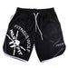 Men's Fashion Quick Dry Skull Print Gym Jogging Shorts