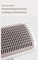 Pet Grooming Comb for Cats and Dogs with Hair Cleaner and Comfortable Grip