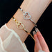 Women's Hollow Heart Infinity Symbol Bracelet with Gift Box for Daughter