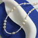 Women's Titanium Steel Glass Bead Pearl Necklace Jewelry