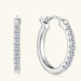 Women's 925 Sterling Silver Moissanite Hoop Earrings for Daily Wear