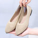 Women's Pointed Flat Bottom Shoes Breathable Hollowed Out Cloth Shoes