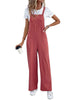 European & American Women’s Casual Long Overalls in Solid Color for Relaxed Style