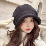 Winter Plush Ear Protection Hats – Stylish Fisherman Berets for Women