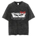 Men's Hip Hop Streetwear T-Shirt in Washed Black - Trendy Casual Tee for Street Style