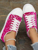 Women’s Stylish Sequin Embellished Round Toe Flat Sneakers With Comfortable Fit