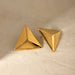 3D Triangle Earrings for Women – Polished Stainless Steel Jewelry