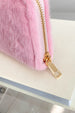 Solid Color Fluffy Rectangle Wallet – Soft Touch Stylish Organizer
